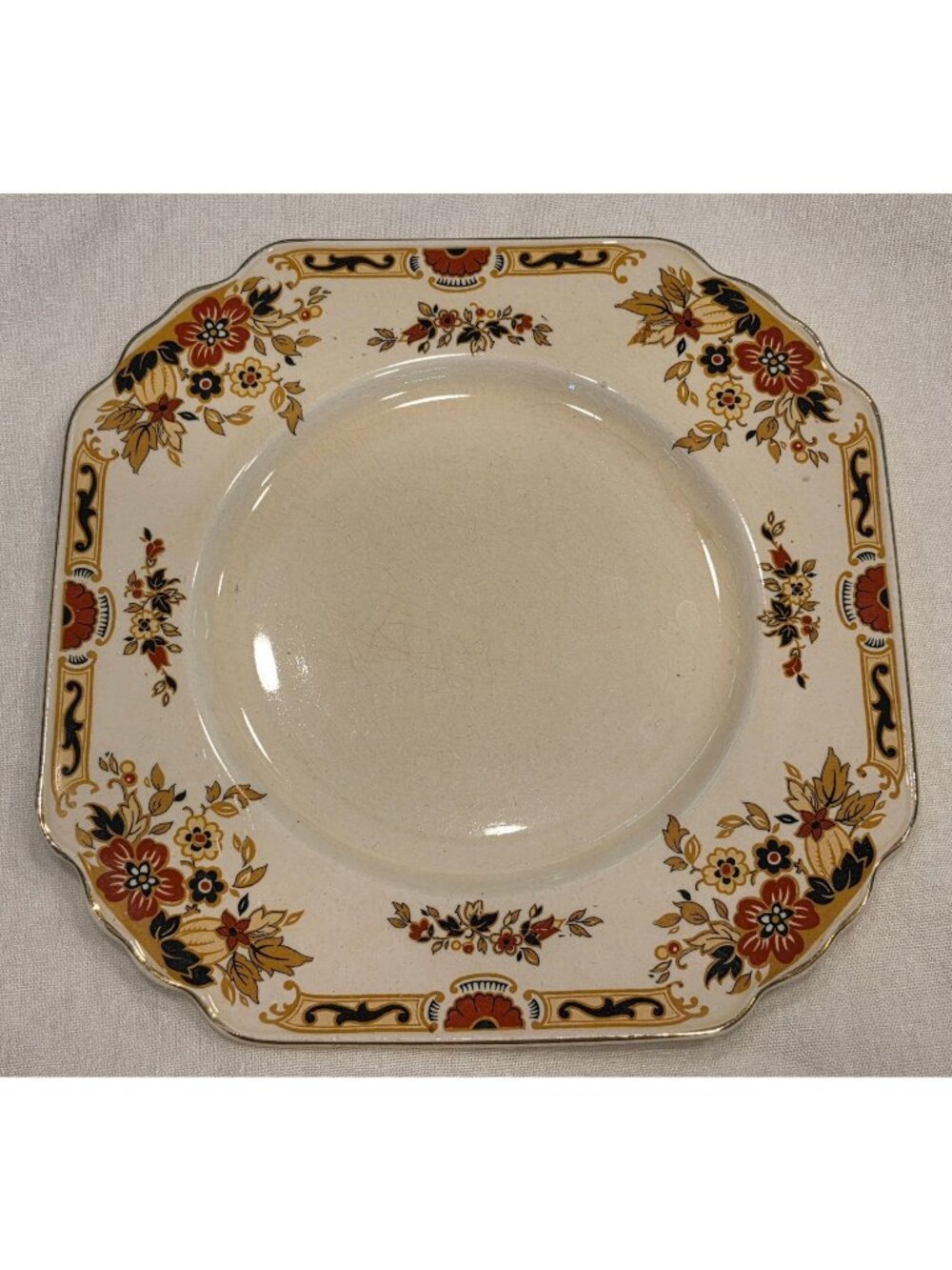 Antique Wedgwood & Co Denbigh Square Plate 1890s Ironstone England 16023